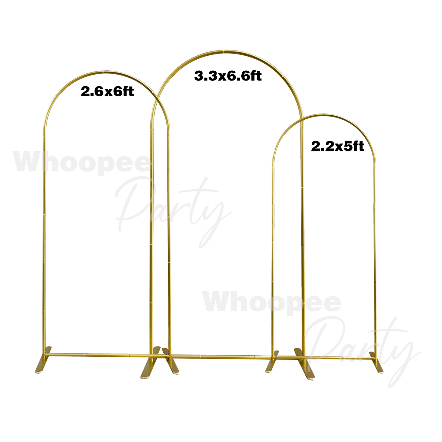 3PCS 25mm Aluminum Alloy Tube Gold Arch Backdrop Stand With Custom Arch Cover