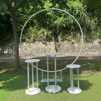 Aluminum Alloy Circle Round Decoration Backdrop Stand And Cover