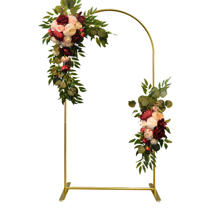 3PCS 25mm Aluminum Alloy Tube Gold Arch Backdrop Stand With Custom Arch Cover