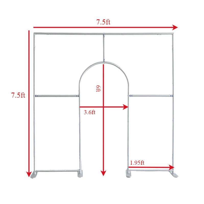 7.5x7.5ft Birthday Party Welcome Door Arch Backdrop Stand With Cover