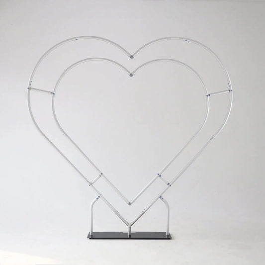 8ft Double Layer Shape Loop Flower Heart Backdrop Stand