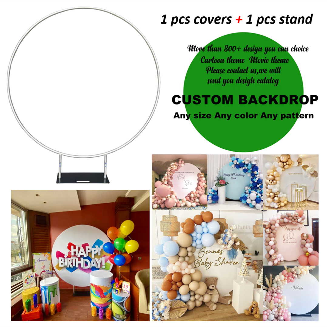 Aluminum Alloy Circle Round Decoration Backdrop Stand And Cover