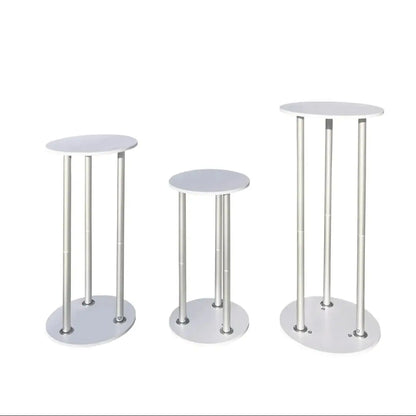 Aluminum Alloy Tube Dessert Plinth Cylinder Stand And Cover