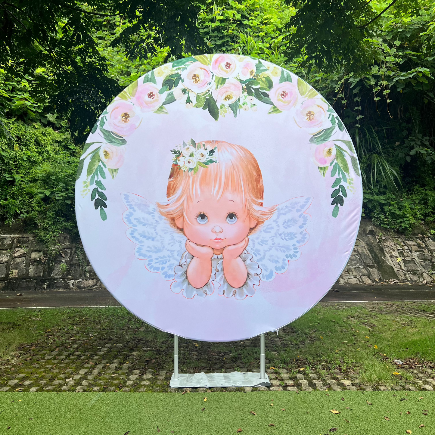 Aluminum Alloy Circle Round Decoration Backdrop Stand And Cover